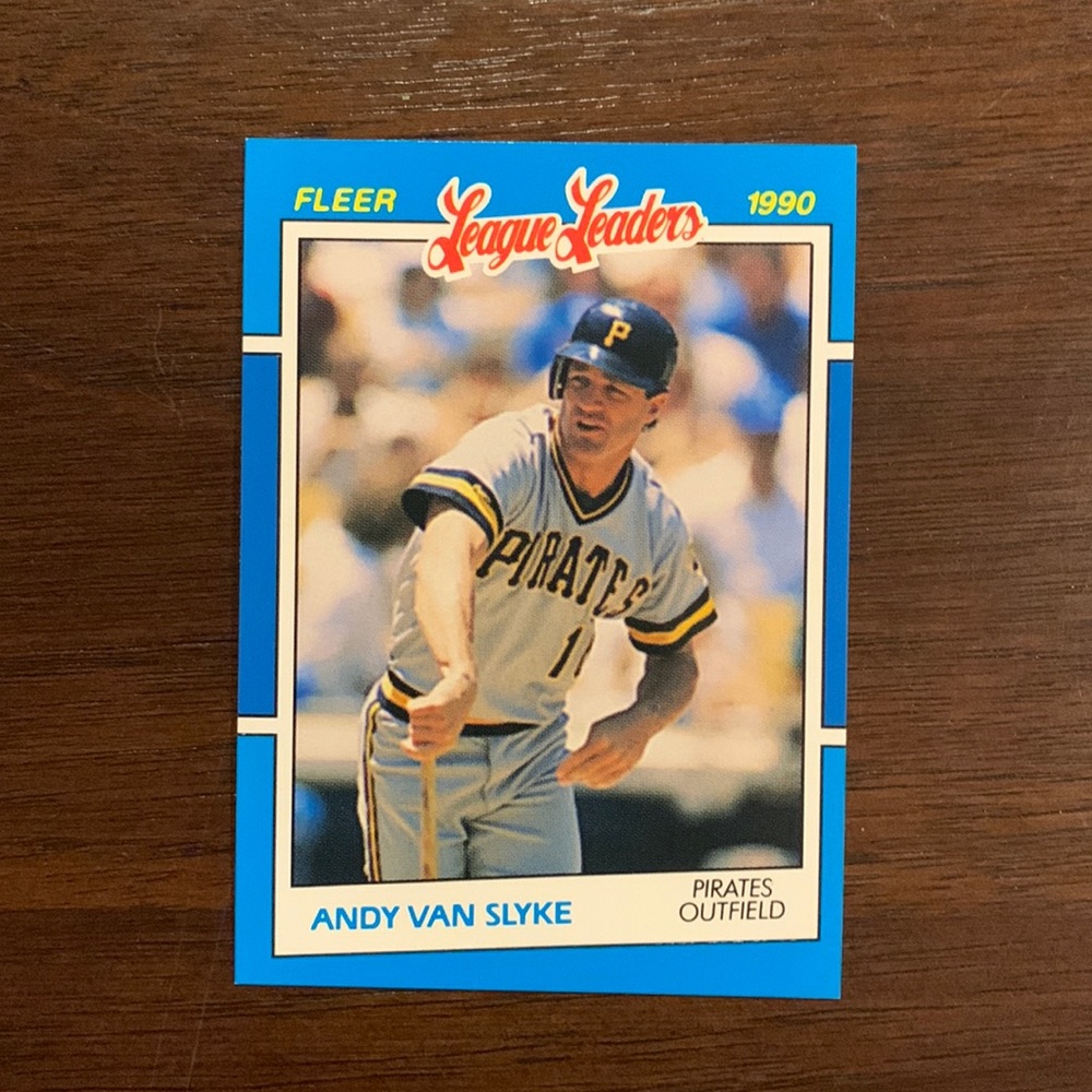 Andy Van Slyke 1990 Fleer Card #40 of 44